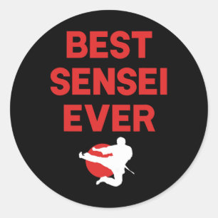 Best Sensei Ever Karate Judo Tae Kwon Do Apparel Runder Aufkleber