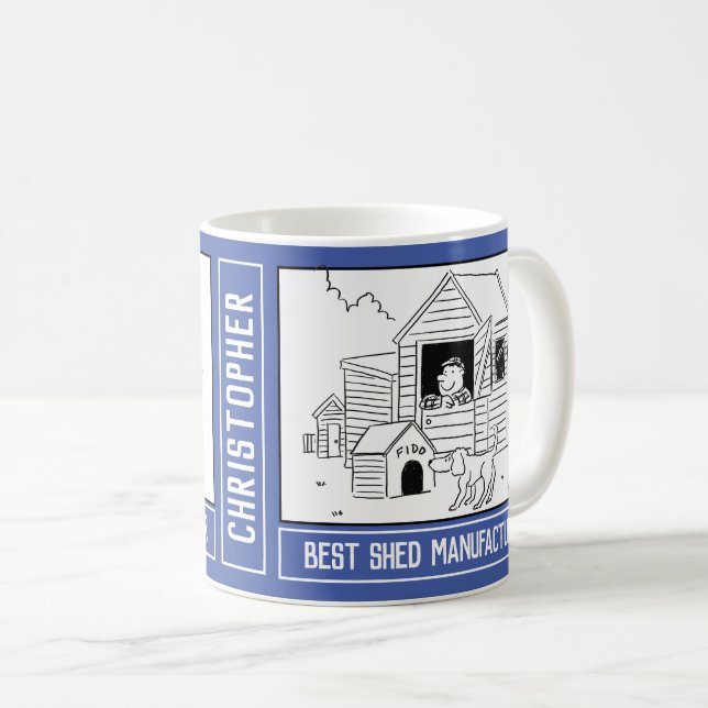 Best Shed oder Garden Gebäude Maker mit Namen. Kaffeetasse (VorderseiteRechts)