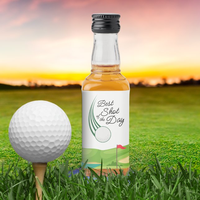 Best Shot of the Day Golf Favor Alkoholflaschenetikett (Best shot of the day miniature liquor label golf favor decoration
)