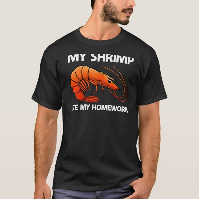 Best Shrimp For Kids Boys Prawn Animal Seafood T-Shirt (Vorderseite)