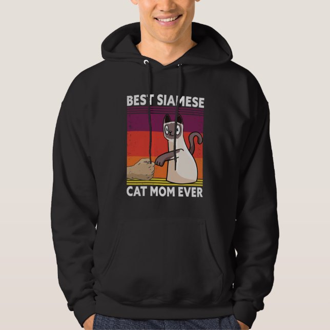 Best Siamese Cat Mom Ever  Cat Hoodie (Vorderseite)