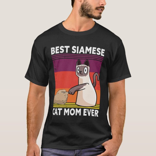 Best Siamese Cat Mom Ever  Cat T-Shirt (Vorderseite)