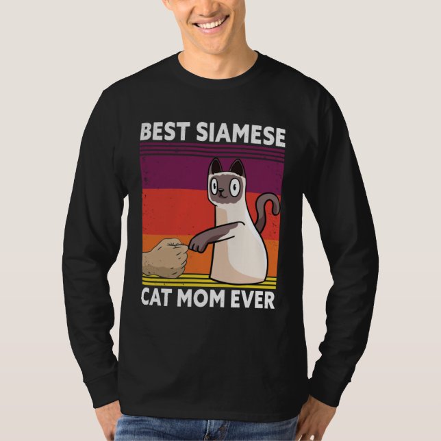 Best Siamese Cat Mom Ever  Cat T-Shirt (Vorderseite)