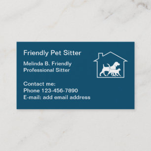 Best Simple Pet Sitting Business Card Visitenkarte