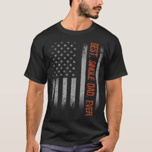 Best Single Vater je American Flag Fathed Day Gif T-Shirt