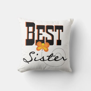 Best Sister Butterfly Geschenke Kissen