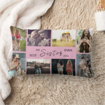 Best Sister Ever – 8 Photo Collage Pillow