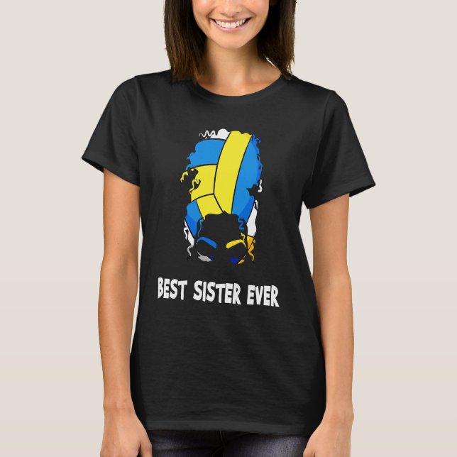 Best Sister Ever Volleyball Mother's Day Sister Me T-Shirt (Vorderseite)