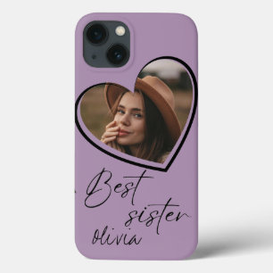 Best Sister Foto Elegante Moderne Lila Case-Mate iPhone Hülle