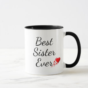BEST SISTER JE Personalisierte Spuren 31 Tasse