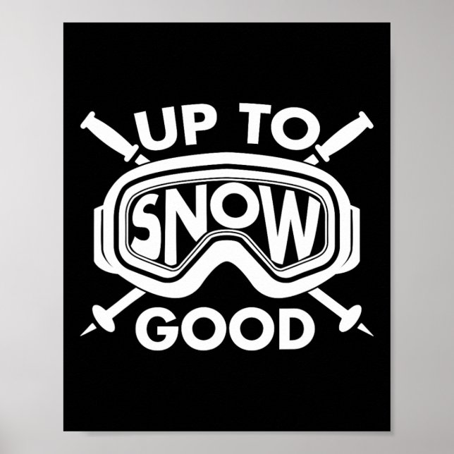 Best Snowboard Skifahren - Niedliche Skifahrer Män Poster (Vorne)