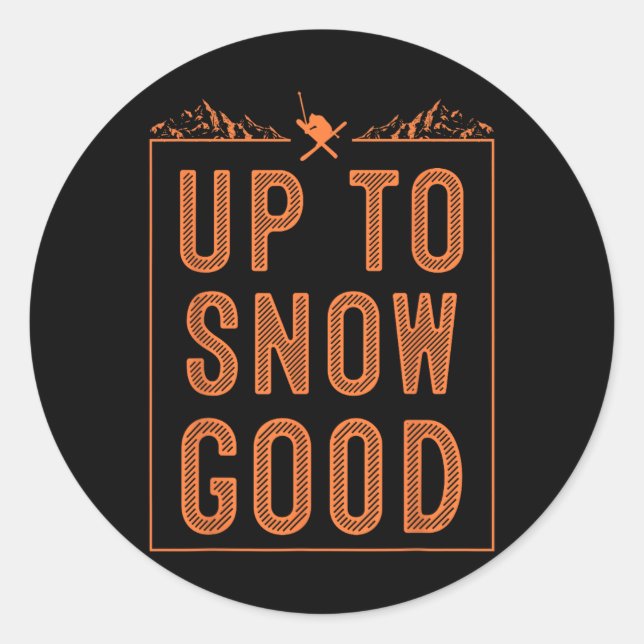 Best Snowboard Skifahren - Niedliche Skifahrer Män Runder Aufkleber (Vorderseite)