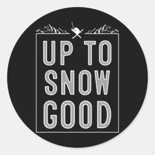 Best Snowboard Skifahren - Niedliche Skifahrer Män Runder Aufkleber