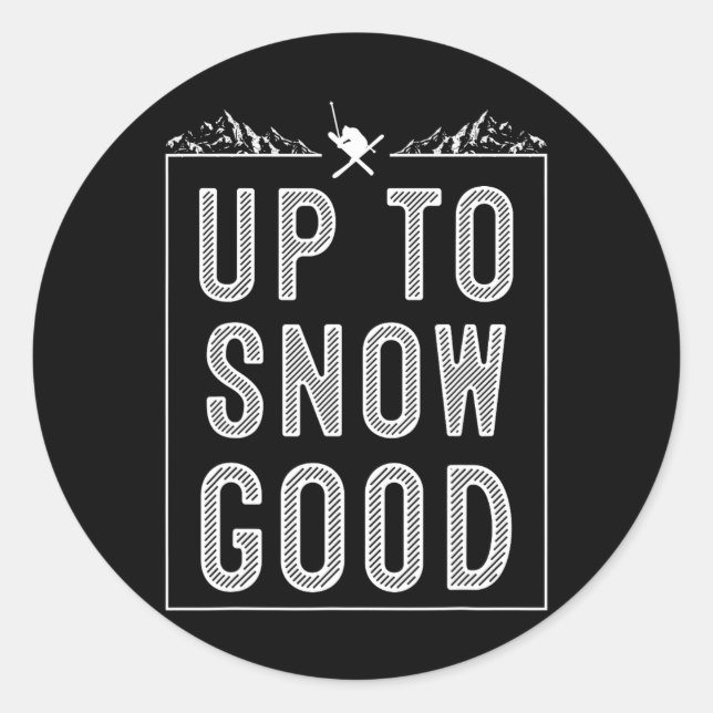 Best Snowboard Skifahren - Niedliche Skifahrer Män Runder Aufkleber (Vorderseite)