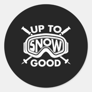 Best Snowboard Skifahren - Niedliche Skifahrer Män Runder Aufkleber