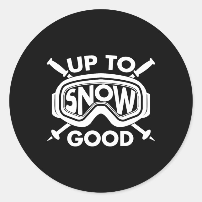 Best Snowboard Skifahren - Niedliche Skifahrer Män Runder Aufkleber (Vorderseite)