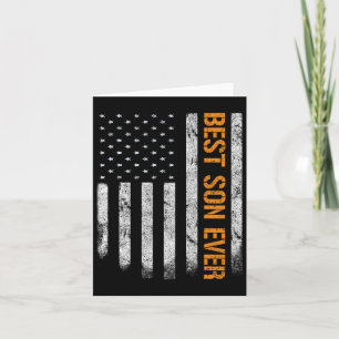 Best Son Ever American Flag Fathers Day Boy Son Karte