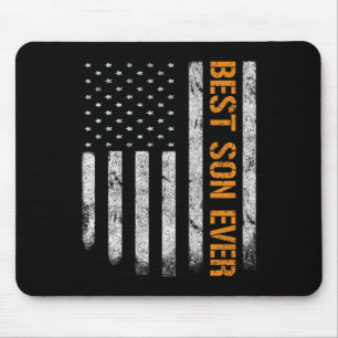 Best Son Ever American Flag Fathers Day Boy Son Mousepad