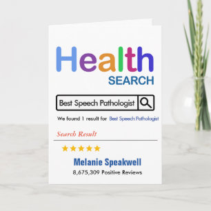 Best Speech Pathologist Funny Gift Dankeskarte