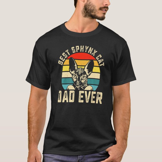 Best Sphynx Cat Dad Ever  Cat  Father Mens T-Shirt (Vorderseite)