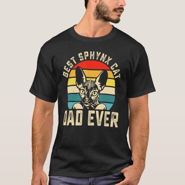 Best Sphynx Cat Dad Ever   Cat   Father Mens T-Shirt (Vorderseite)