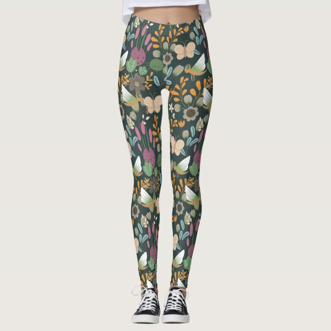 Best Spring Pattern Leggings (Vorderseite)