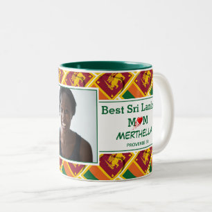 BEST SRI LANKAN MAMA Personalisiertes Foto Zweifarbige Tasse
