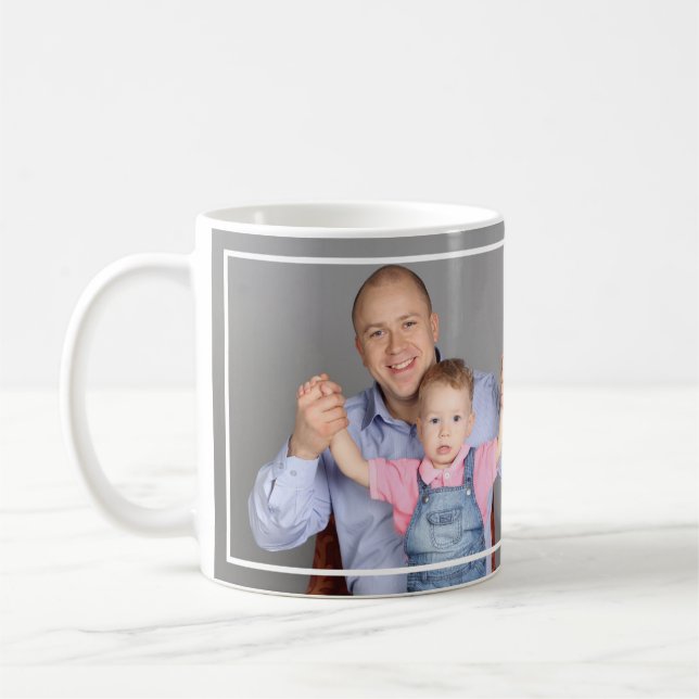 Best Step Vater Happy Vatertag Foto Blau Kaffeetasse (Links)