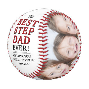 Best Step Vater je 2 Foto Vatertag Baseball