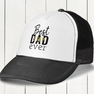 Best Stepdad Ever Black and Gold Typografie Truckerkappe