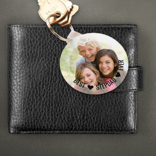 Best Stepdad Ever Happy Vathers Day Foto Schlüssel Schlüsselanhänger