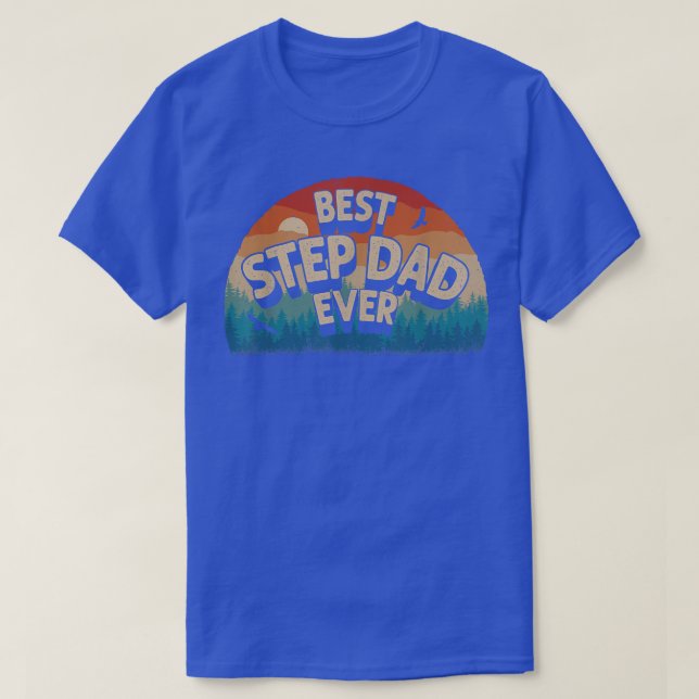 Best StepDad Ever Men Retro Sunset Deco Papa Bonu T-Shirt (Design vorne)