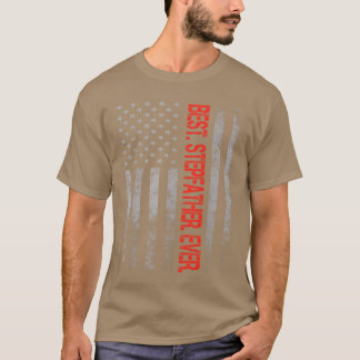 Best Stepfather Ever American Flag Camouflage Fath T-Shirt