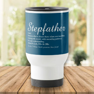 Best Stepfather, Stepdad Definition Script blau Reisebecher
