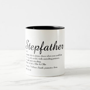 Best Stepfather, Stepdad je Definition Skript Zweifarbige Tasse