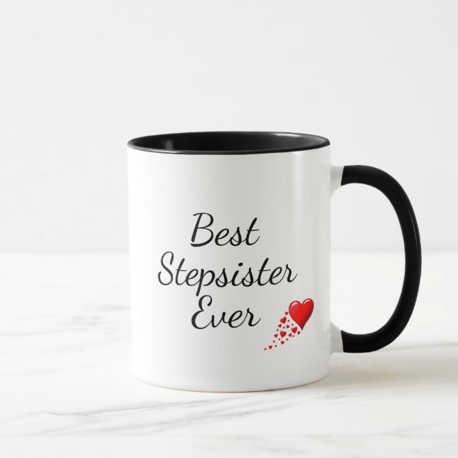 BEST STEPSISTER JE Personalisierte Sprichwörter 31 Tasse (Rechts)