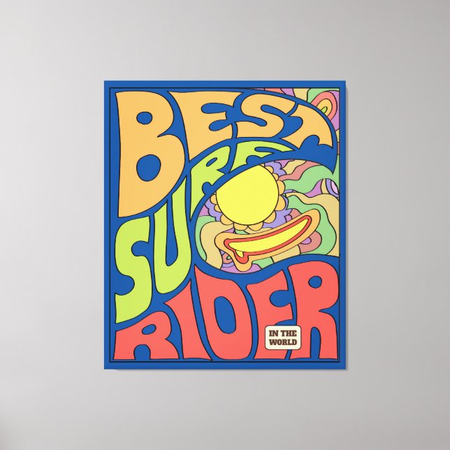 Best Surf-Ever-Poster Leinwanddruck (Vorderseite)