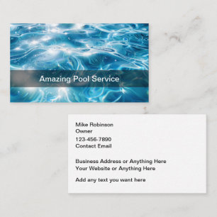 Best Swimming Pool Service Business Cards Visitenkarte