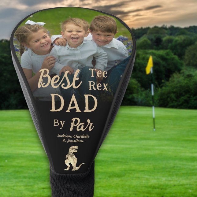 Best T-Shirt Rex Vater by Par Custom Foto Kids Nam Golf Headcover (Best tee Rex dad by par personalized photo kids name golf head cover funny dinosaur golfing dad joke)