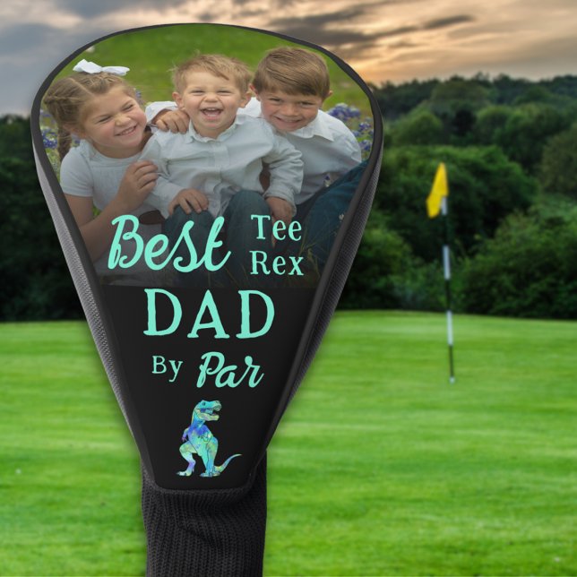Best T-Shirt Rex Vater by Par Kids Foto Golf Headcover (Best tee Rex dad by par dinosaur golfing joke kids photo golf head cover Funny T-Rex gift for father)
