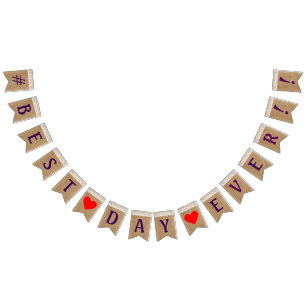 #Best Tag überhaupt auf Leinwand-und Spitze-Blick Wimpelkette