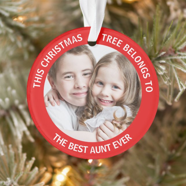 Best Tante Ever Christmas Tree Foto Red Ornament (Baum)