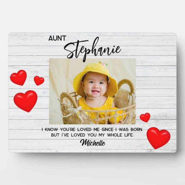 Best Tante Niece Nephew Mothers'Day Sister Foto Fotoplatte (Vorderseite)