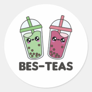 Best Tea - Bubble Tea Kawaii Boba Liebe Runder Aufkleber