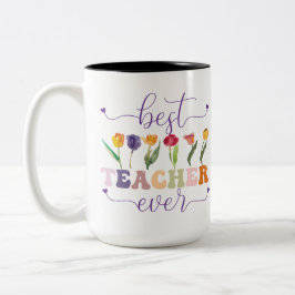 Best teacher ever, Custom mug  for teacher Zweifarbige Tasse