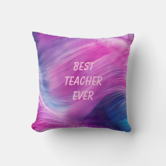 Best Teacher Ever Pastel Swirl Kissen