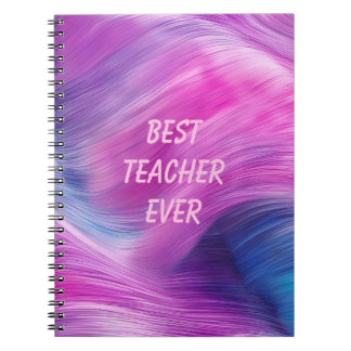 Best Teacher Ever Pastel Swirl Notizblock