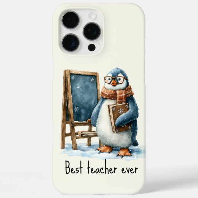 Best Teacher Ever Winter Penguin Design Case-Mate iPhone Hülle (Rückseite)