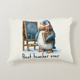 Best Teacher Ever Winter Penguin Design Dekokissen