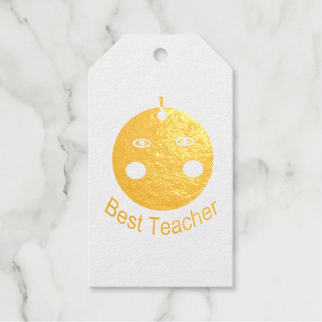 Best Teacher Happy Apple Custom Geschenkanhänger (Vorderseite)